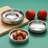 4Pcs Stainless Steels Sauce Bowl Round Seasoning Dishes Sauce Condiment Dipping Bowl Round Kimchi Plate Enduring