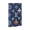 Louis Vuitton Pocket Organizer Denim Brand Letter Hot Stamping Denim Card Holder Regular Men Card Holder Blue M27560
