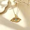Women's Fashion Devil's Eye Pendant Necklace: Diamond-Encrusted Zircon Collarbone Chain