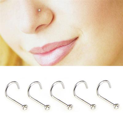 20 Stück/Set Edelstahl Schmuck Piercing Nasenstecker Ringe