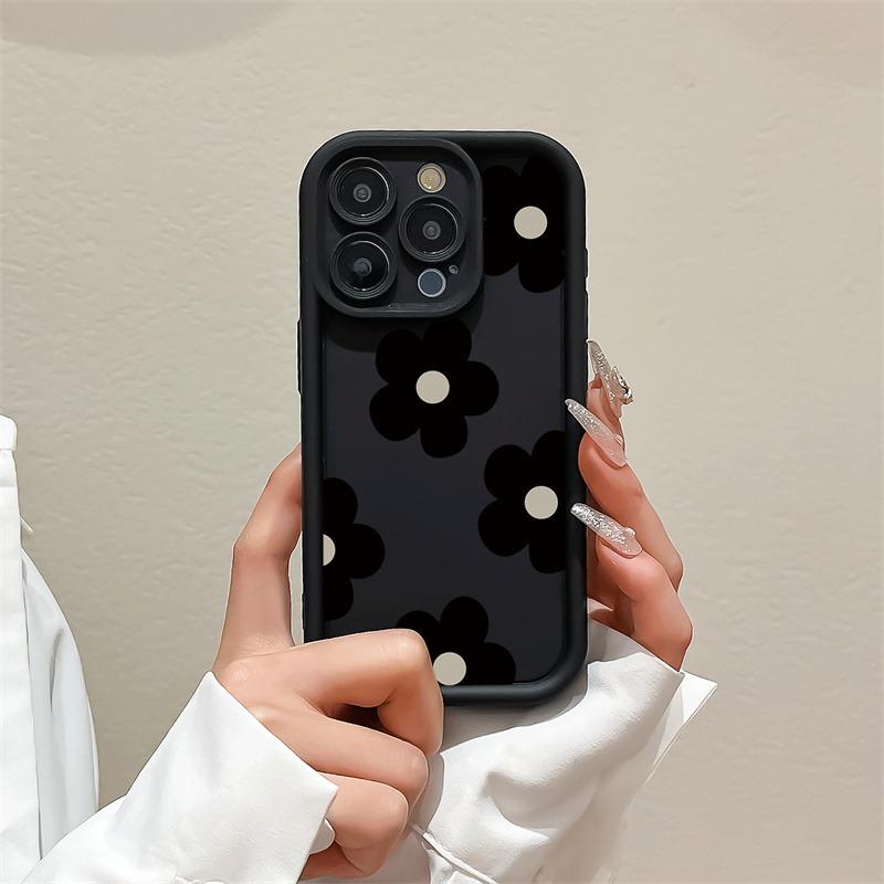 1PC Minimalist Floral Design Durable Phone Case, Suitable for iPhone 17, 16, 15, Plus, Pro, Max Series Phones - Can Be Used As a