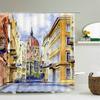 Waterproof Bathroom Shower Curtain New York Woman Street View Polyester Bathroom Curtain Printing Shower Curtains Bath Screen