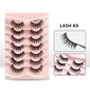 RED SIREN Lashes Mink Fluffy 7 Pairs / pack Natural Wispy Messy Manga Lashes Free Shipping False Eyelashes Makeup