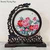 1pc, Su Embroidery Ornaments, Chinese Embroidery Crafts, Double Sided Embroidered Ornament, Solid Wood Desktop Decoration