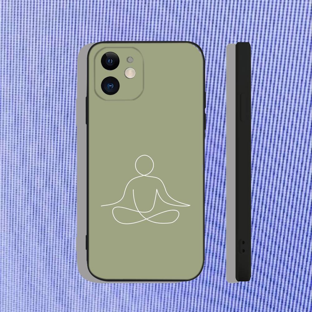 

Yoga Health Life Relax Aesthetic For iPhone 17,16,15,14,13,12,11,X,XR,Air,Pro,Max,Plus Soft Funda Black Phone Case iPhone16e