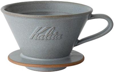Kalita Kalita Coffee Dripper Mino Ware High Heat Retention Pottery For 2 To 4 People DACHI & Kalita MI185 Sand Gray #02105 Wave Series Made In Japan