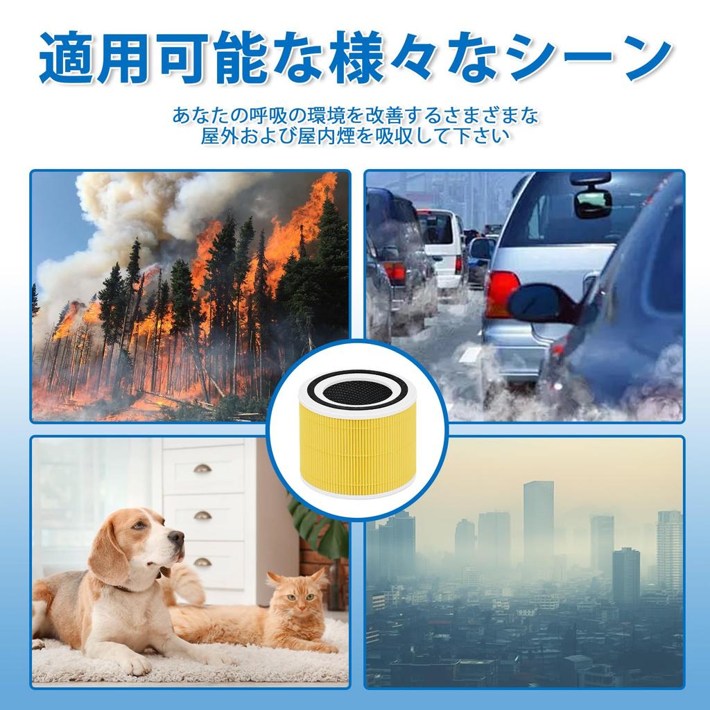 Core 300S 300 P350 Compatible Replacement Filter 2 Pack Enhanced Dust Odor Pet Hair Air Purifier Filter
