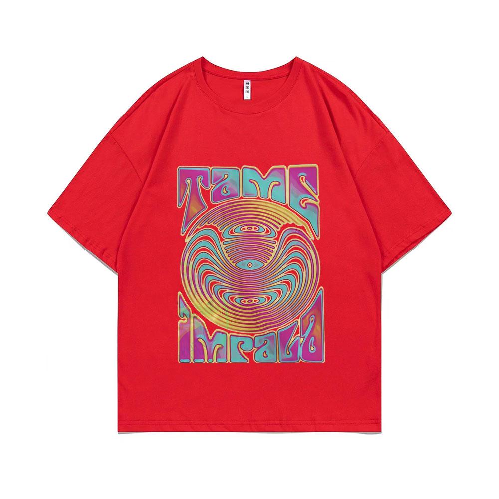 Tame Impala Band Graphic Tshirt Men Women Vintage Oversized Streetwear Men's Lndie Pop Rock Music T Shirts Male Cotton T-shirts