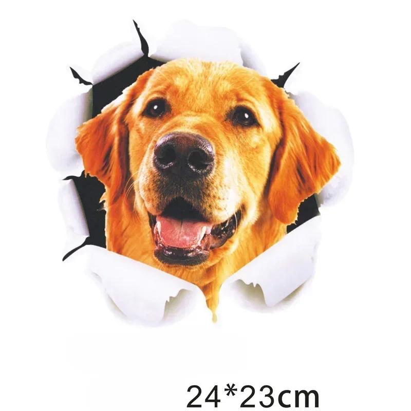 Car Stickers 3D Cartoon Cat Creative Cats and Dogs In the Cracks PVC Stickers Auto Car Decal Decals Car-styling Accessories