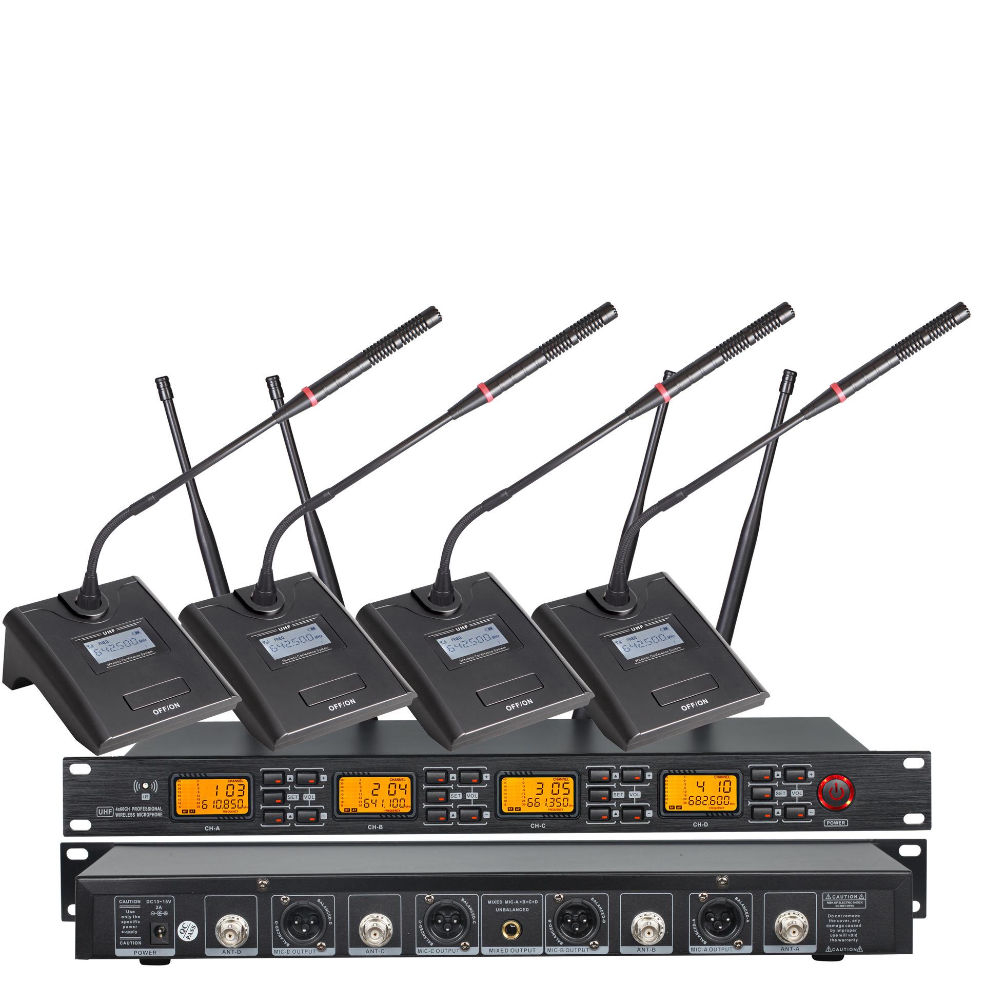 

Wireless Conference Microphone Set - One-to-Four Connection UK Plug