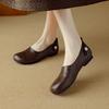 Fashion 2025 New Spring Genuine Leather Women Shoes Round Toe Women Flats Shoes for Women Retro Loafers Fashion Ladies Shoes