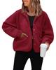 Damen Fleecejacke, Herbst Winter Lässiger Sweatshirt Mantel, Sportliche Lockere Warme Oberbekleidung