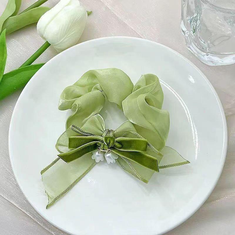 Set lily of the valley flower rubber band hair ring high elasticity and durable Korean version of the head rope new fresh girl hair tie rope