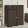 VidaXL Шкаф для хранения садовый коричневый 105x55x113 см плетеная смола 365564