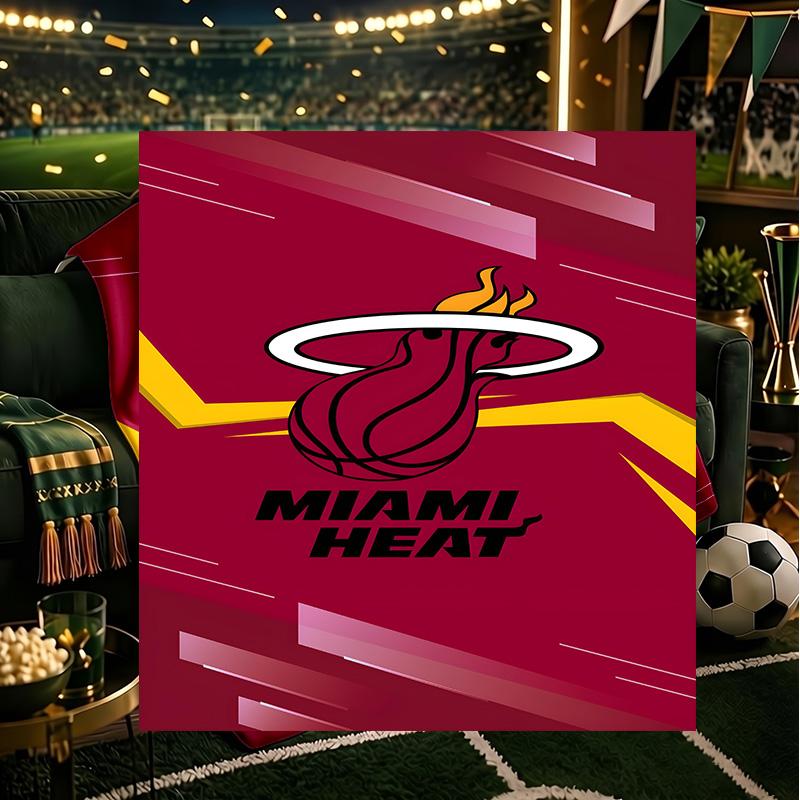 Heat Miami Team Spirit Blanket Lightweight Flannel Bedding Blanket Perfect for Travel, Camping, Living Rooms, Offices, Sofas, Fan Christmas gift