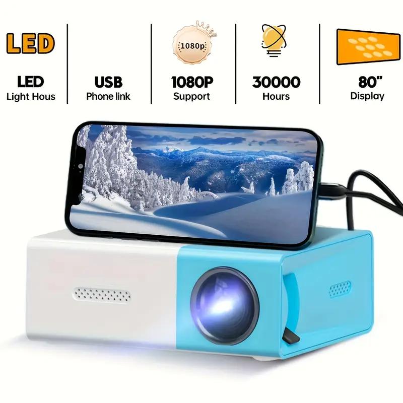 Mini Portable YG300 LED Outdoor Mini HD 1080P Mobile Projector Children's Projector Ultra-clear Mini Portable Projector