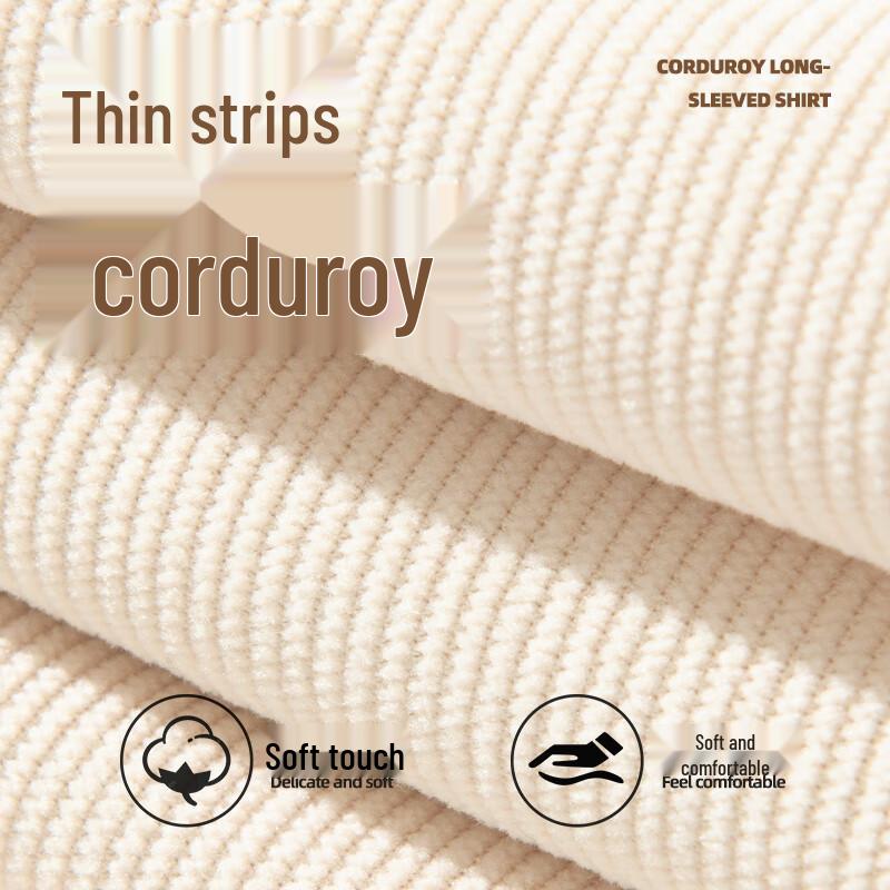 Mark Huafei Unisex American Retro Corduroy Long-Sleeve Shirt Jacket