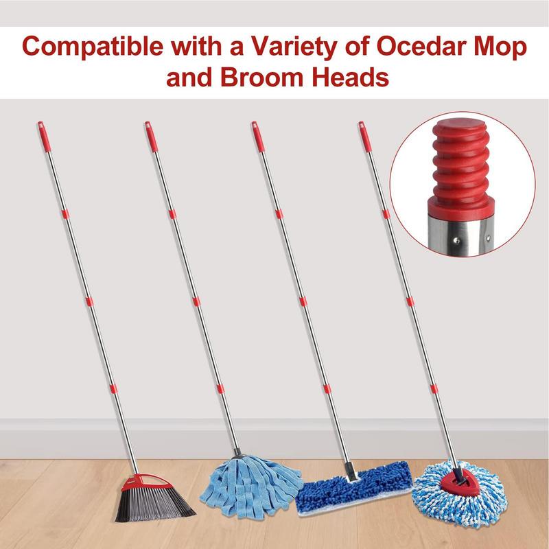 Spin Mop Griff Mop Stiel Ersatzgriff Stange 4-teilig Abnehmbar Verlängert Schnelle Montage Verlängerter Mop Stiel Stange