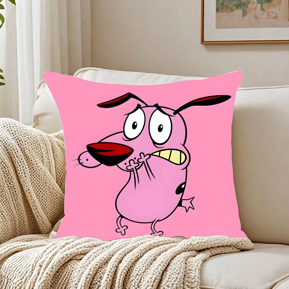 Courage The Cowardly Dog Pillow Case Pattern Printed Pillowcase For Living Room Sofa Cushion Cover & Bedroom Decor