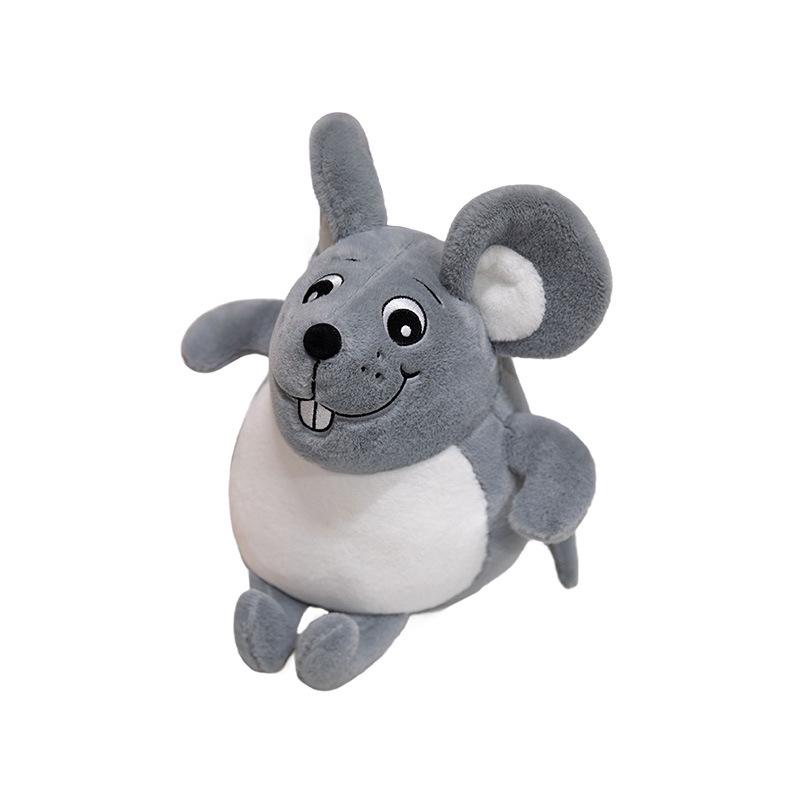 Simulation Cartoon Sitting Position Mouse Doll Plush Toy Doll Year of The Rat Zodiac Rat Rag Doll Children's Pillow Gift