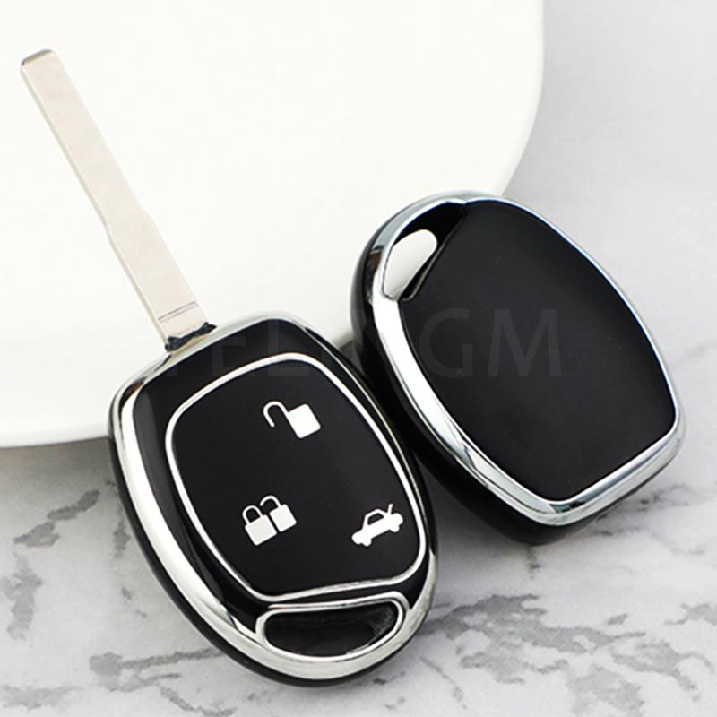 Auto Fob for Ford Mondeo Focus Fusion Fiesta Galaxy Transit 2008 2006 2007 Tpu 3 Bottons Car Key Case Cover Shell Accessories