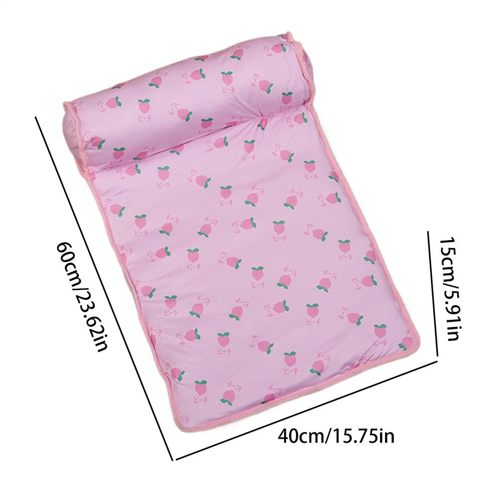 

Cooling Pet Mat with Pillow, Dog Cooling Mat Ice Silk Soft Cat Cooling Bed Ice Silk Dog Bed Pet Blankets Dog Sleeping Pad