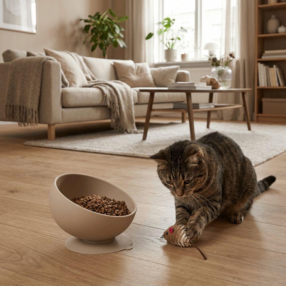 Neck Protection Silicone Pet Bowl Non-Slip Elevated Feeder Stable Dog Food Bowl Pet Dining
