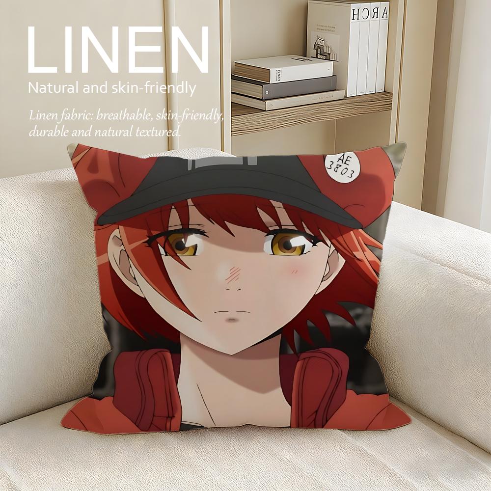 Cells at Work Platelets Cushion Cover Pillowcase Set Pcs x x Breathable Washable Sofa Cushion Cover