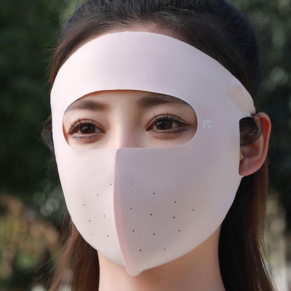 Eye Corner Protection Face Gini Mask Traceless Driving Face Cover Ice Silk Sunscreen Mask  Driving