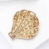 Classic Rhinestone Shell Brooches for Women Unisex Enamel Ocean Pins Friend Event Party New Gifts Jewelry Decoration Accessories