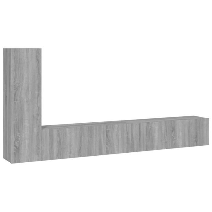 VidaXL TV Unit Set 3 Pcs Sonoma Grey Engineered Wood 3114324