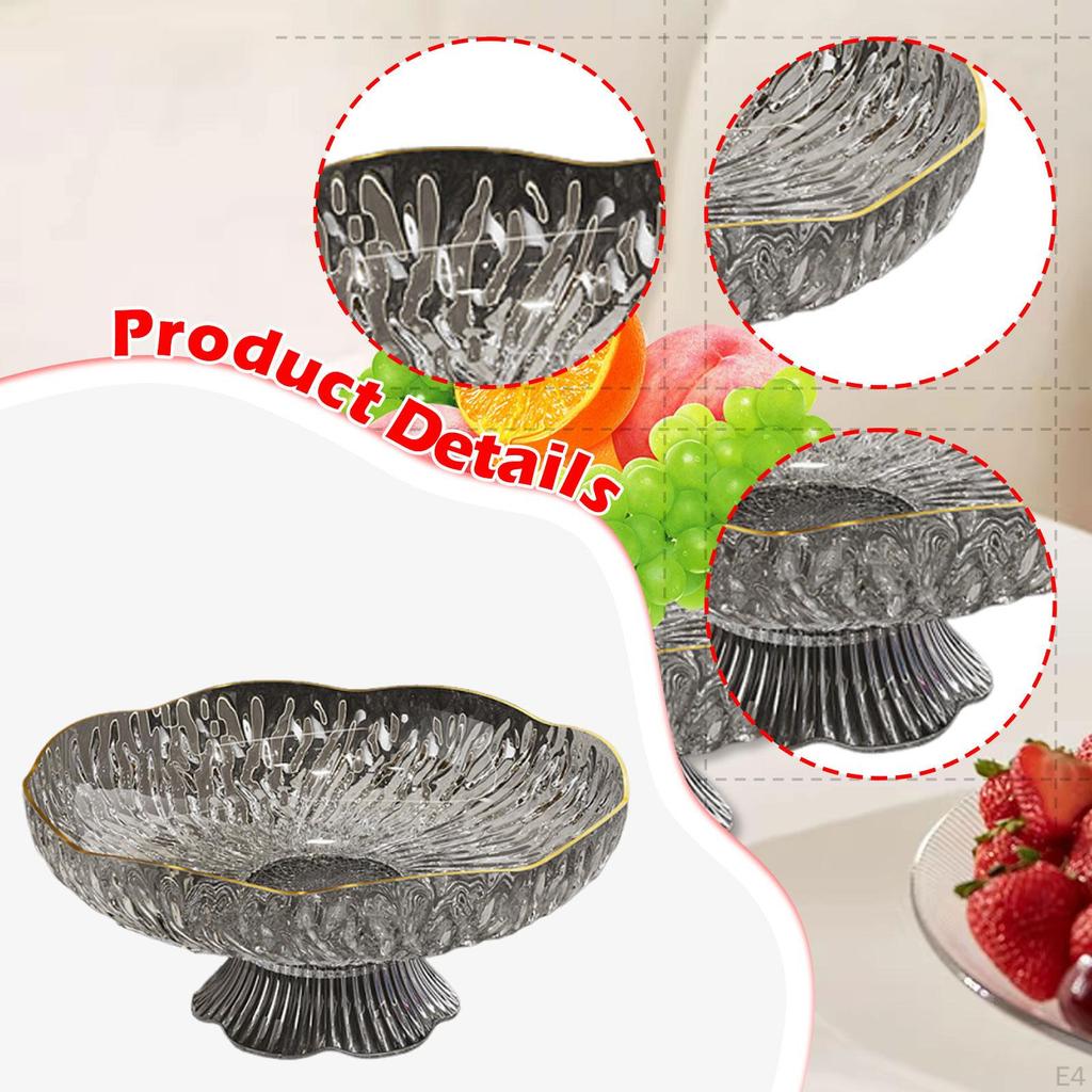 Decorative Pedestal Bowl Decor Stylish Fruit Basket Display Stand for Household Wedding Table