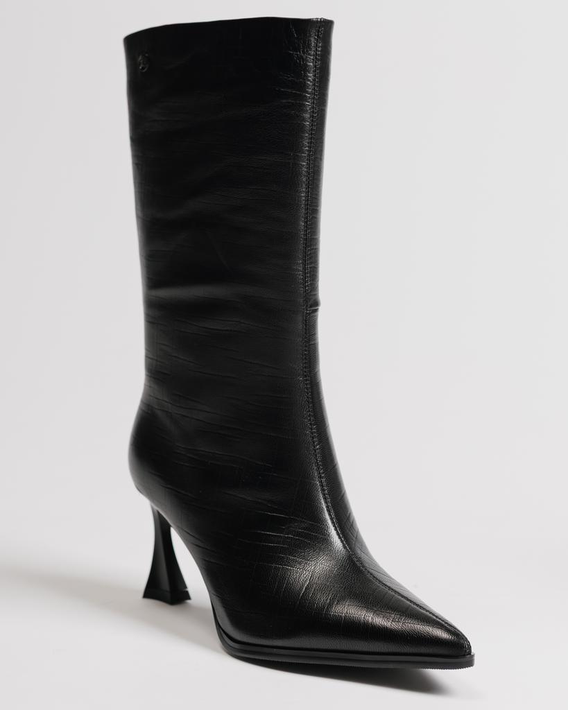 Ankle Boots On Stiletto Heels Berkonty 3850100 36 Black Leather