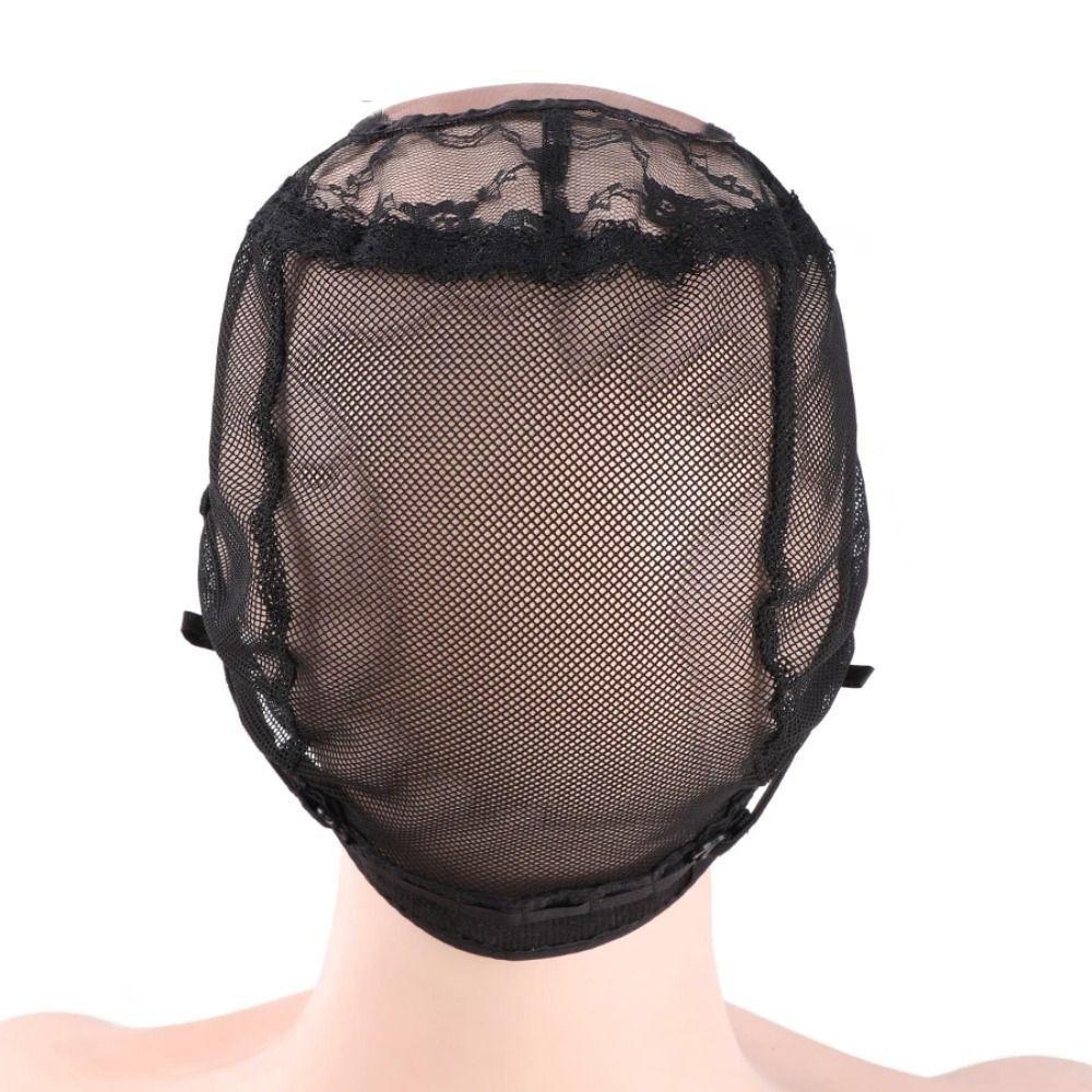 Swiss Lace Wig Cap Invisible Black Hair Net Wig Accessories Mesh Wig Cap  For Making Wigs