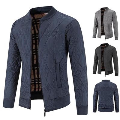 Herren Trendige Baseballkragenjacke - Lässige Baumwoll-Oberbekleidung für Herbst/Winter