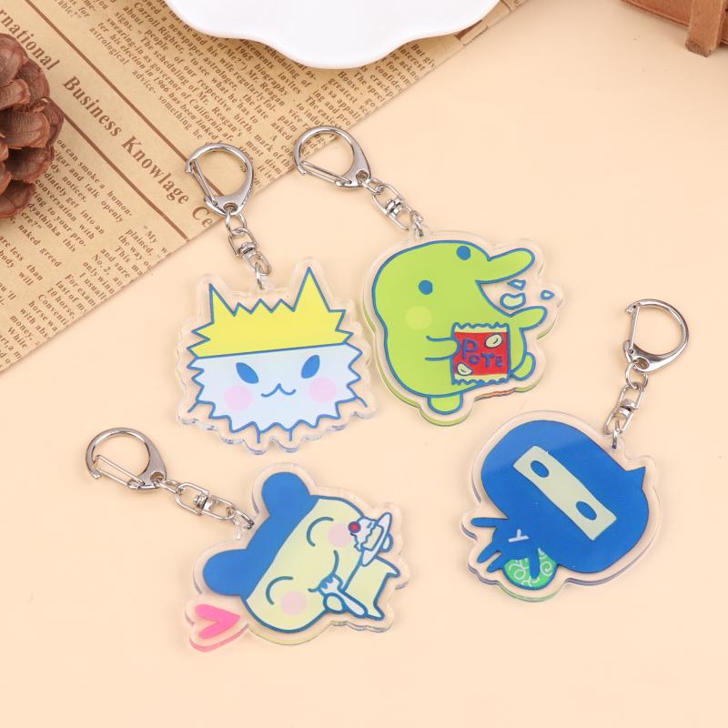 Acrylic Gogo Tamago Q Version Mobile Phone Chain Mametchi Kuchipatchi Mimitchi Gozarutchi Key Chain Cell Phone Pendant Gifts
