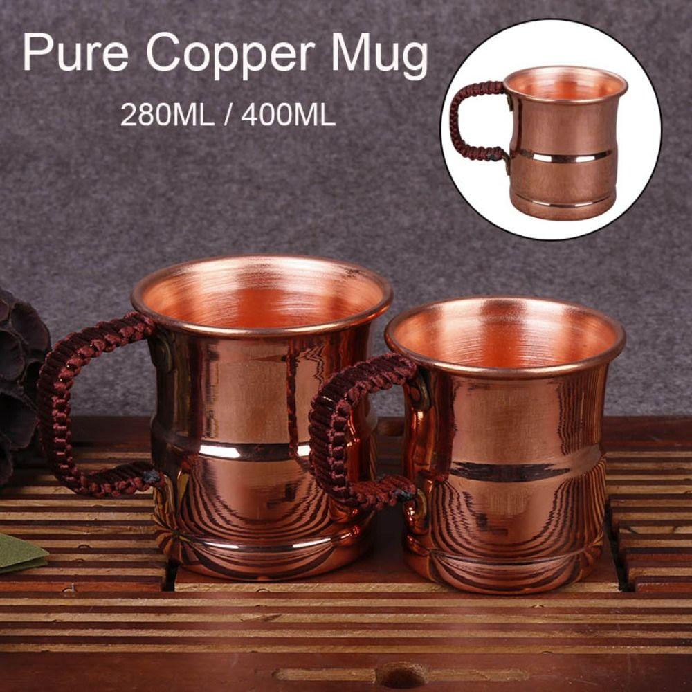Weave Handle Moscow Water Mule Thickened Design Copper Beer Mug Thickened Pure Copper Mug Home Use