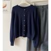 Vintage love button sweater knitted cardigan women's autumn and winter coat casual stacked top