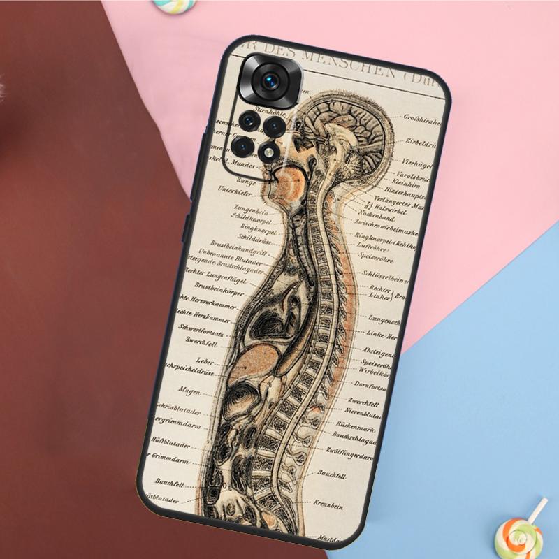 Medical Human Organs Brain Cover For Xiaomi Redmi Note 13 14 Pro 12 11 9 10 9S 10S 11S 12S Redmi 14C 10C 12C 13C Case