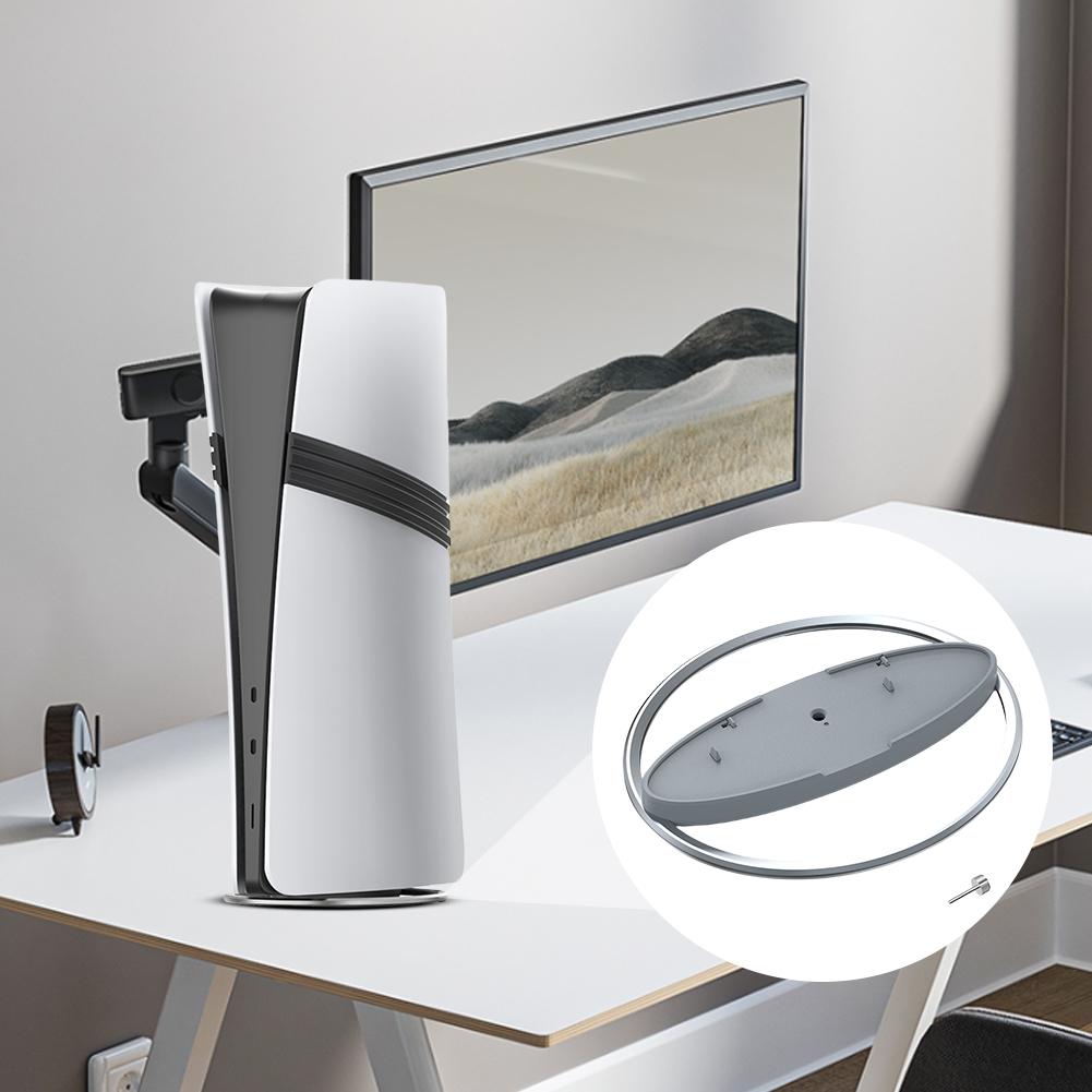 Portable Metal Vertical Stand Game Console Host Stand Anti-Slip Base Holder Base Stand Replacement for PS5 Pro/PS5 Slim/PS5