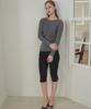 Peullobeu Tension Capri Pants_Bk
