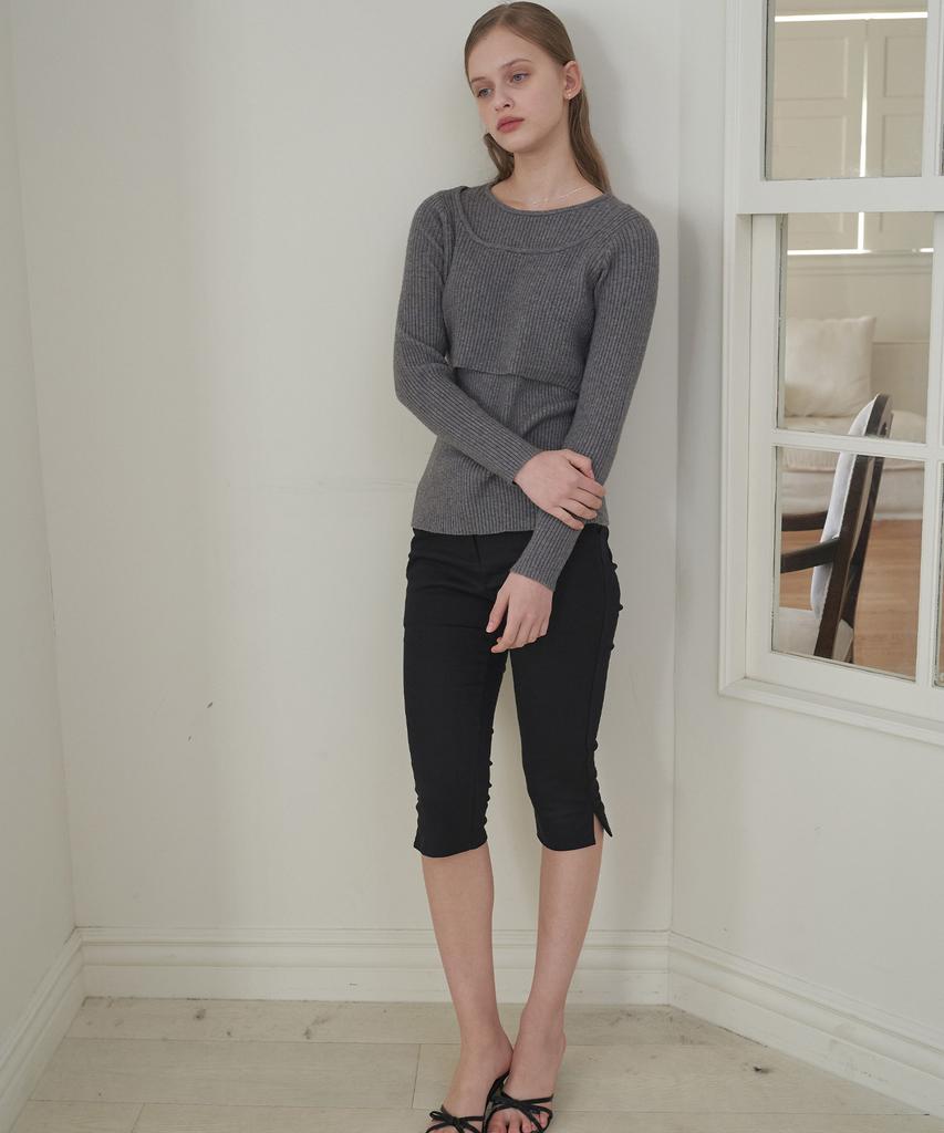 Peullobeu Tension Capri Pants_Bk