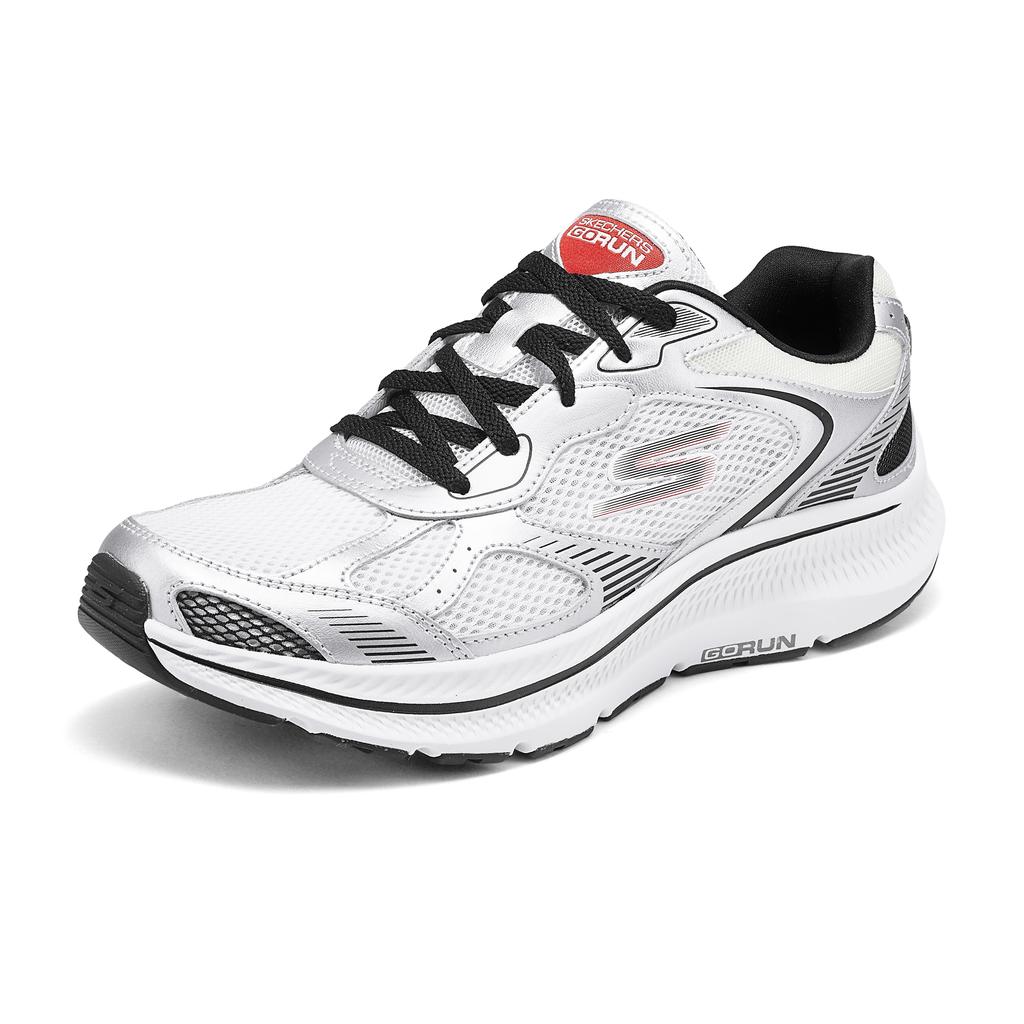 Skechers Go Run Consistent 2.0 Lightweight Comfortable Breathable Low Top Casual Running Shoes Men Sneaker White Black 220883-WBK
