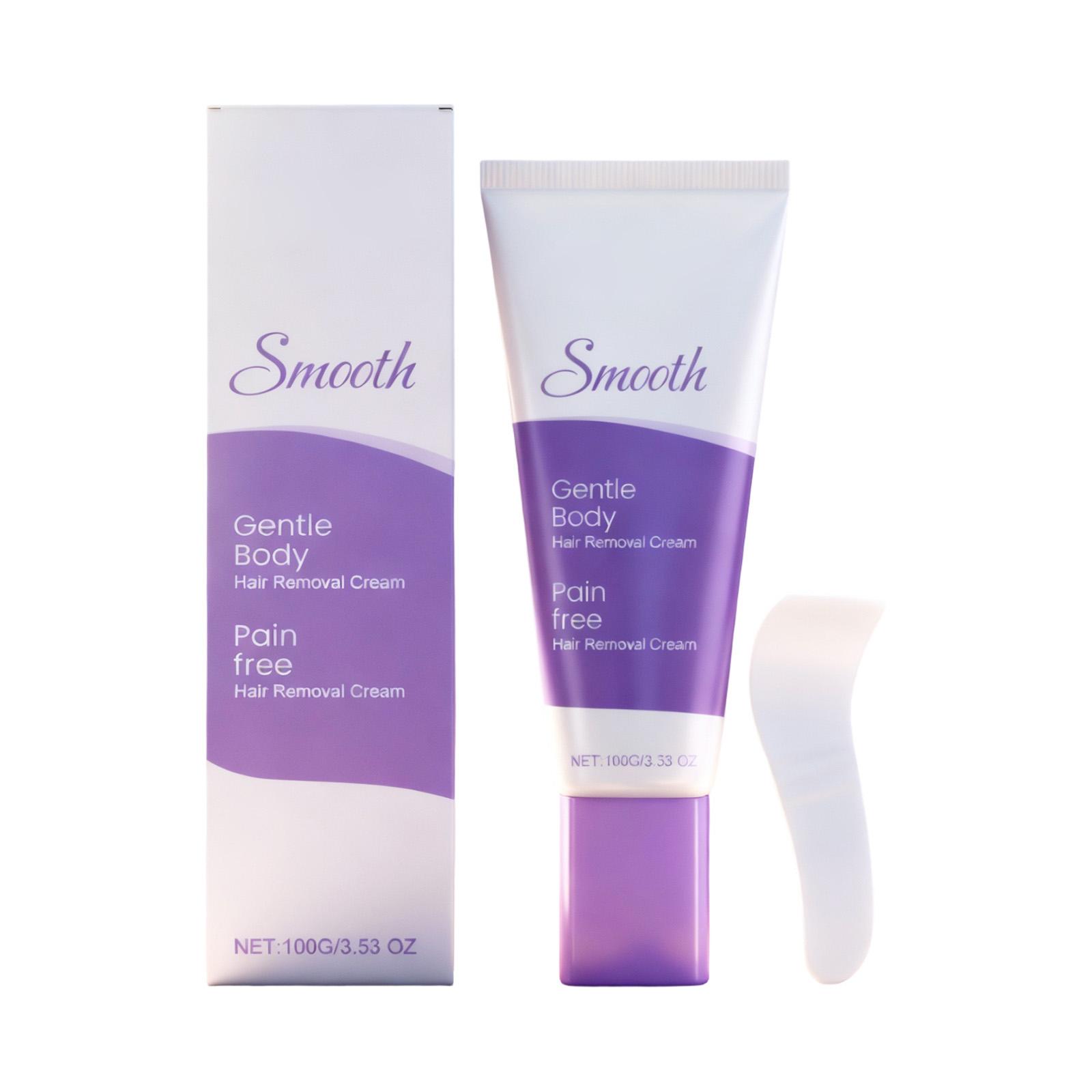 Gentle Hair Removal Cream, Hair Removal, Smooth And Residue-free, Reduces Irritation And Redness. белый