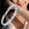 Women's Rose Gold Plated Heart Tennis Bracelet Sparkling Cubic Zirconia Link Chain Fashion Delicate Jewelry for Women Daily Wear Party Gift