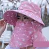 Sun Protection Cover Face Cap Neckline Mask Tea Picking Hat Portable Sunscreen Bucket Hat  Riding