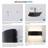LED UP&Down Wall Light 85-265V ABS Waterproof Led Lights Modern Indoor Outdoor Appliances For Room Wall Panels Home Porch Garden