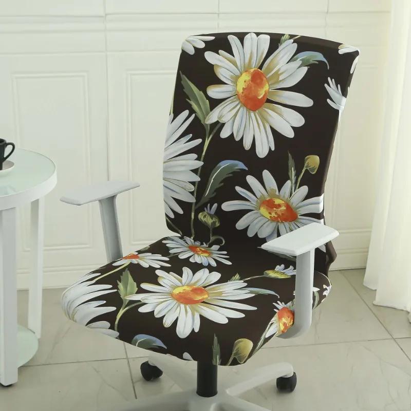 Stretch Spandex Office Chair Slipcovers Spandex Computer Chair Slipcover for Armchair Protector Seat Cover for Gaming Chair Cove