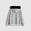 Womens Gothic Style Hooded Zip-Up Sweatshirt With Cross Wing Print Fleece Lined Collar Fall Winter Streetwear
