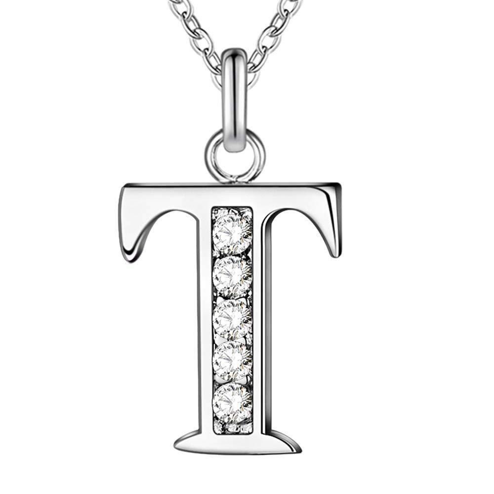 Hip-Hop Diamond Initial Necklace - Stylish 26-Letter Pendant for Men and Women